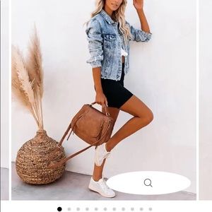 VICI DISTRESSED DENIM JACKET NEW WITH TAGS …L